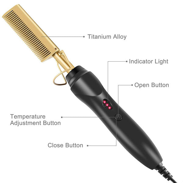 Hair Straightener Flat Irons Straightening Brush Hot Heating Comb