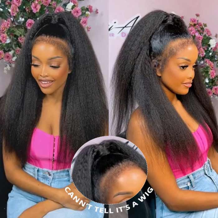 Mandisa Flash Sale 4C Edges Jerry Curly and Kinky Straight Body Wave Human Hair Wigs With Kinky Baby Hair Edges
