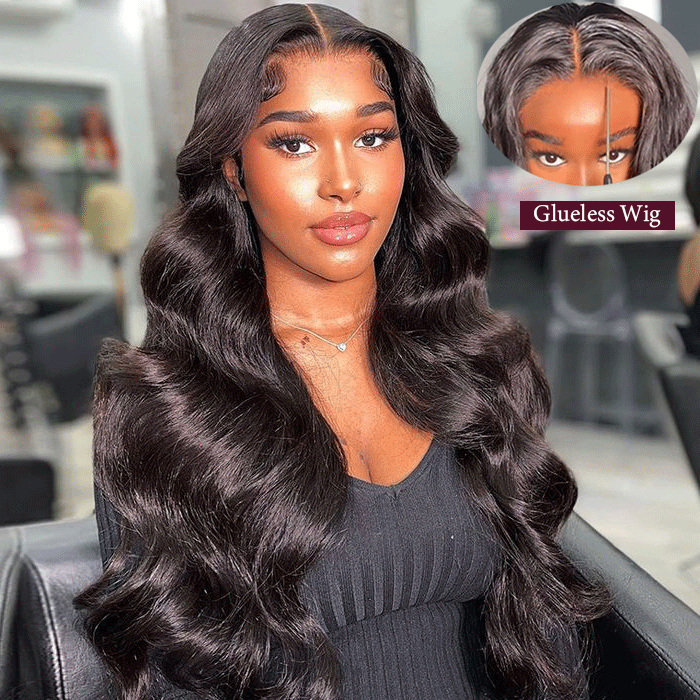 Wear And Go-Glueless Body Wave Pre-Cut HD Lace Closure Human Hair Wigs