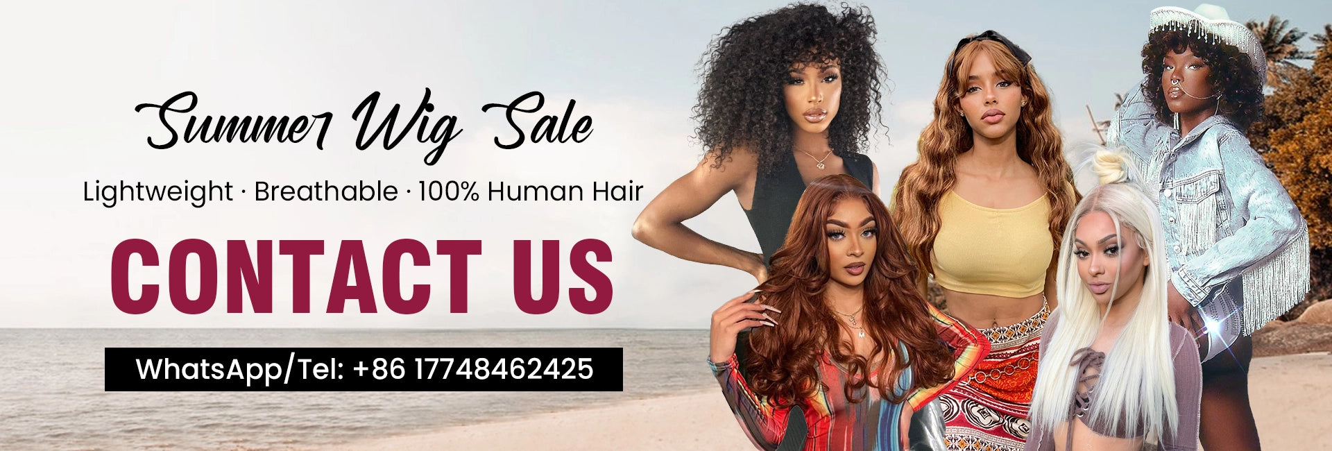 100% human hair virgin hair summer wig sale