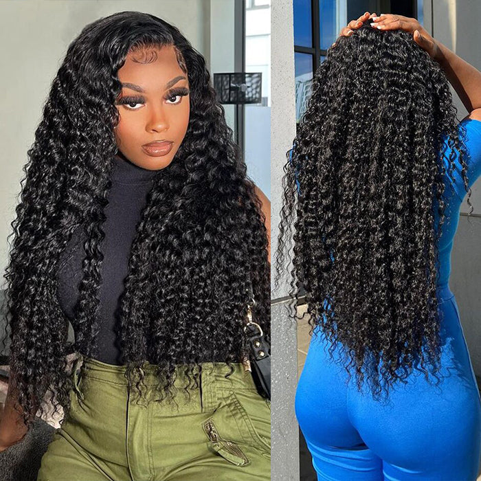 15A Double Drawn Salon Quality-13x4 Lace Front Human Hair Deep Wave Pre-plucked Wigs