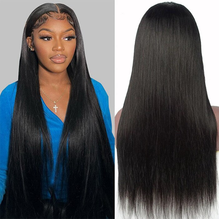 15A Double Drawn Salon Quality-13x4 Straight Human Hair HD Transparent Skin Melt Lace Wigs