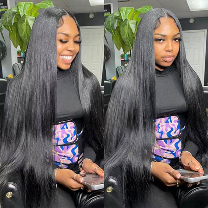 15A Double Drawn Salon Quality-13x4 Straight Human Hair HD Transparent Skin Melt Lace Wigs