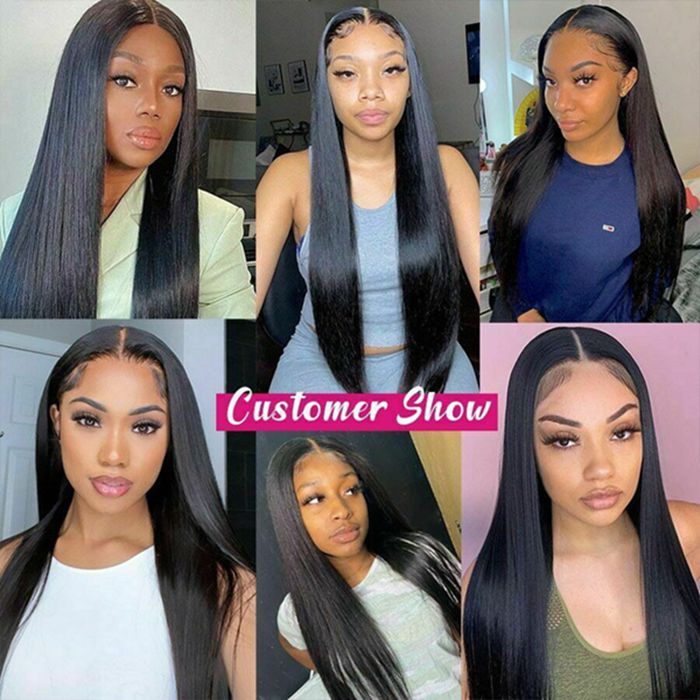 15A Double Drawn Salon Quality-13x4 Straight Human Hair HD Transparent Skin Melt Lace Wigs