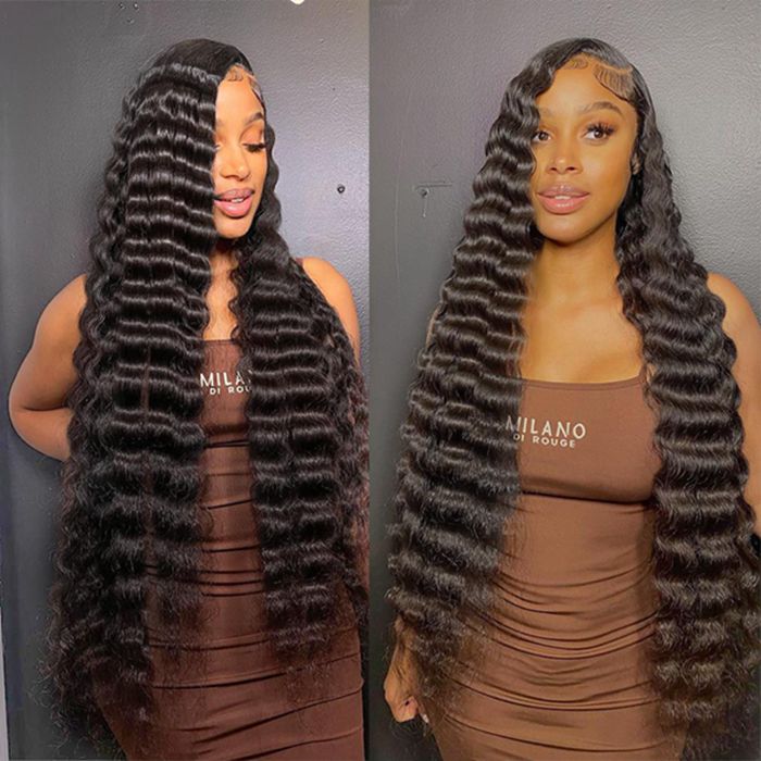 15A Double Drawn Salon Quality-Loose Deep Wave 13x4 HD Skin Melt Lace Front Human Hair Wigs