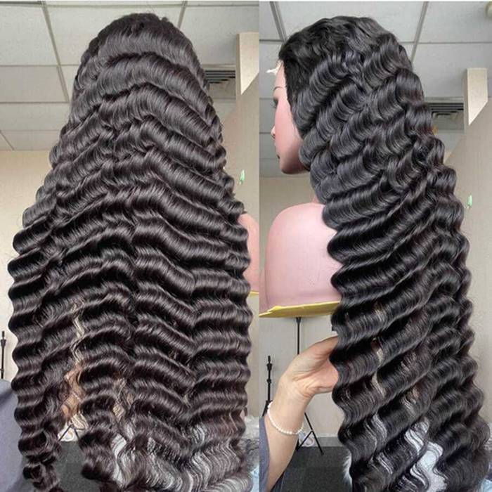 15A Double Drawn Salon Quality-Loose Deep Wave 13x4 HD Skin Melt Lace Front Human Hair Wigs
