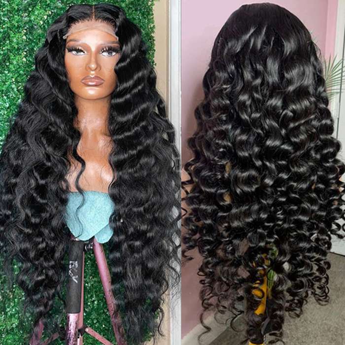 15A Double Drawn Salon Quality-Loose Wave Lace Front Wigs For Women Pre-Plucked With Baby Hair