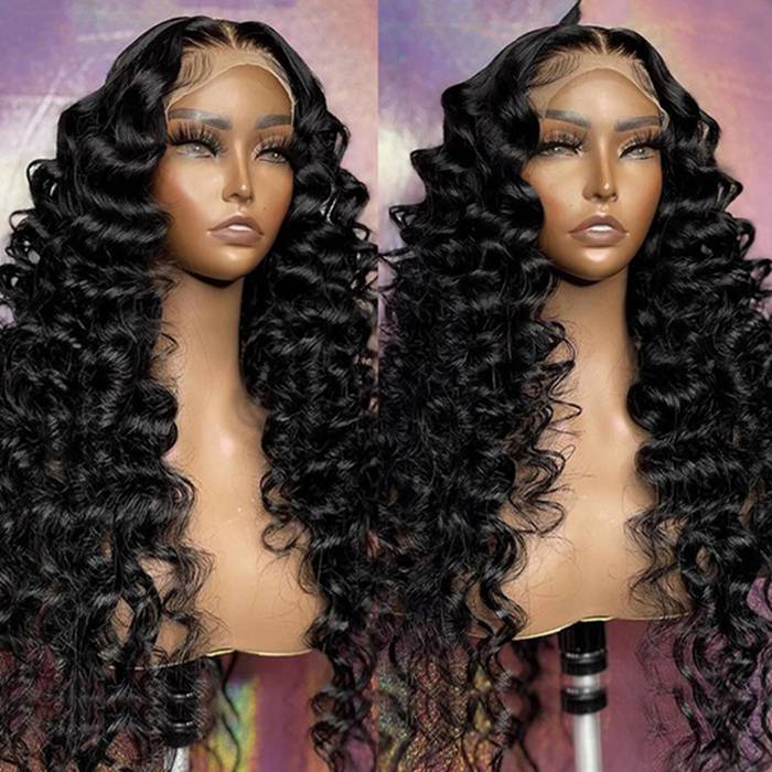 15A Double Drawn Salon Quality-Loose Wave Lace Front Wigs For Women Pre-Plucked With Baby Hair