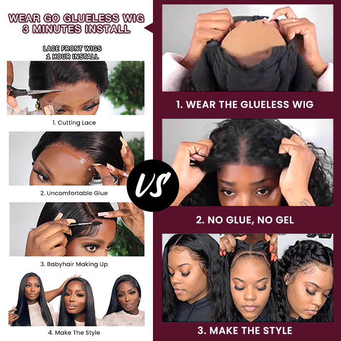 Wear And Go-Straight HD Glueless Human Hair Pre Cut Lace Wig