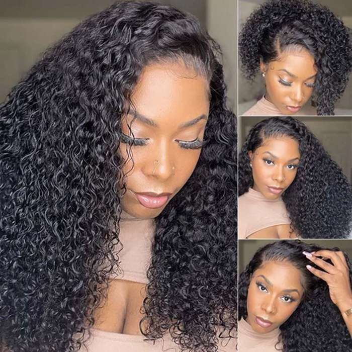13x4 Jerry Curly HD Lace Front Wig 100% Human Hair For Black Women