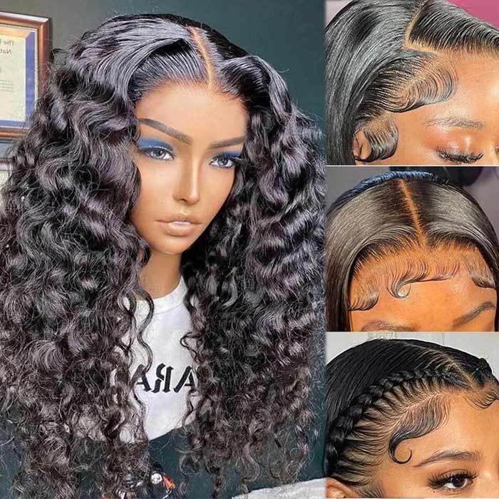 13x6 HD Transparent Full Lace Frontal Loose Deep Wave Wig