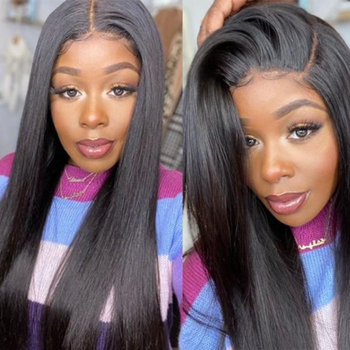 Straight 13x6 13x4 Glueless Lace Front Human Hair Wigs
