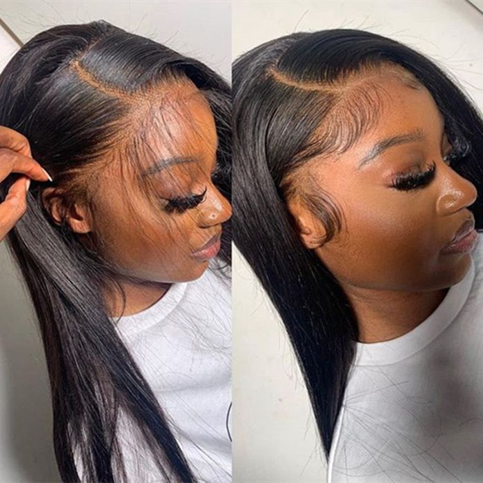 Straight 13x6 13x4 Glueless Lace Front Human Hair Wigs