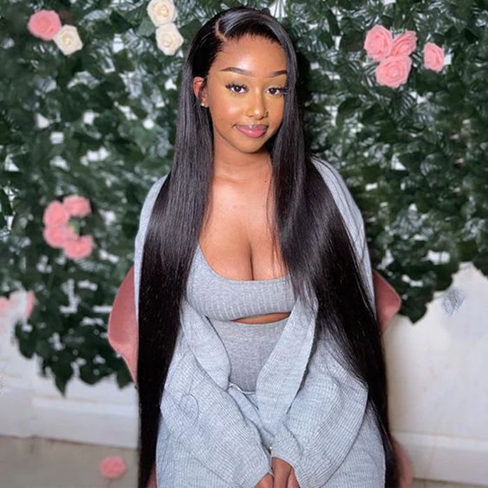 Straight 13x6 13x4 Glueless Lace Front Human Hair Wigs