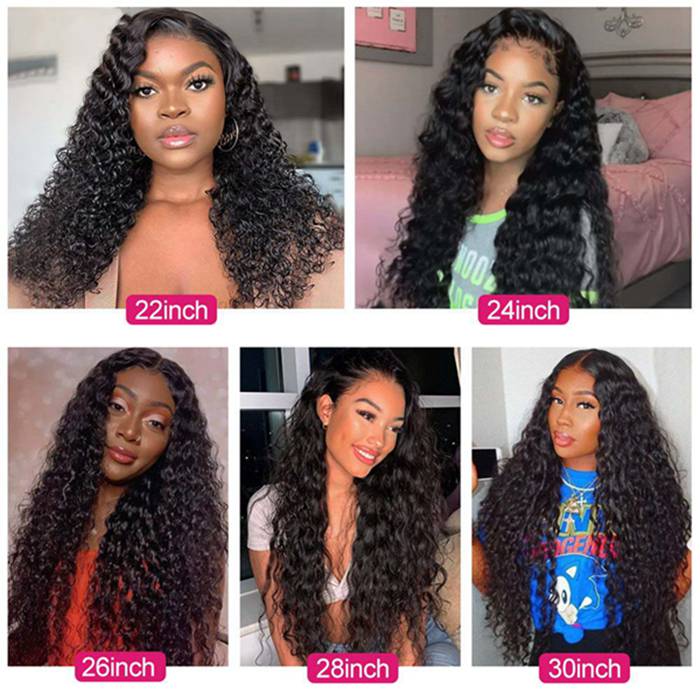 4x4 5x5 Water Wave Lace Wigs 100% High Quality Virgin Human Hair Wigs 250% Density