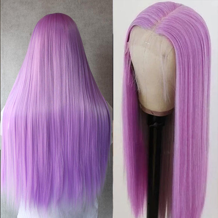 Purple Straight 13x4 Pre-Plucked Lace Front Human Hair Wigs