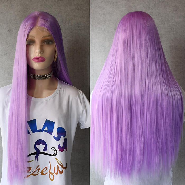 Purple Straight 13x4 Pre-Plucked Lace Front Human Hair Wigs