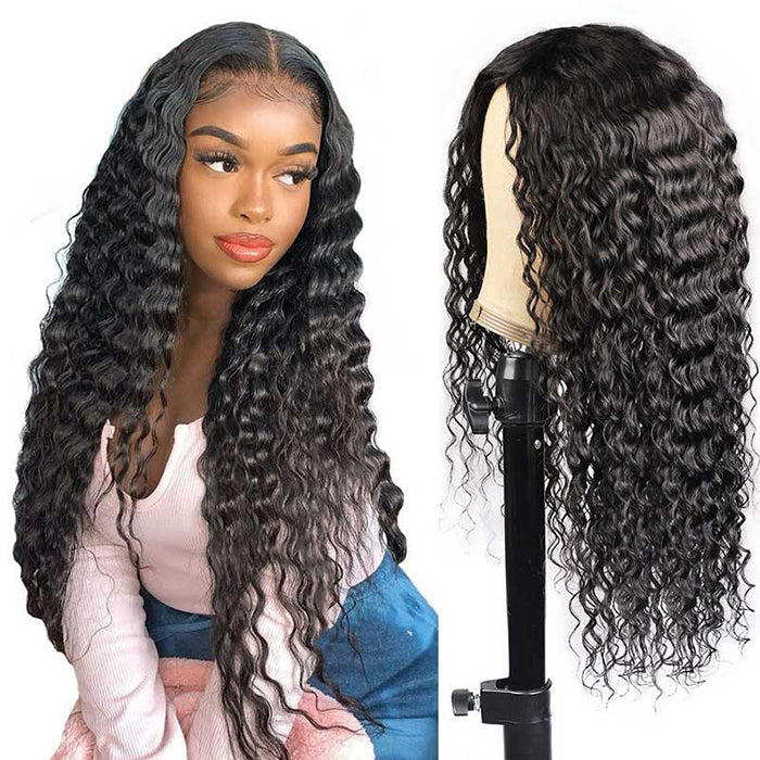 Deep Wave 13x4 HD Lace Front Wigs 100% Human Hair High Density Lace Wig