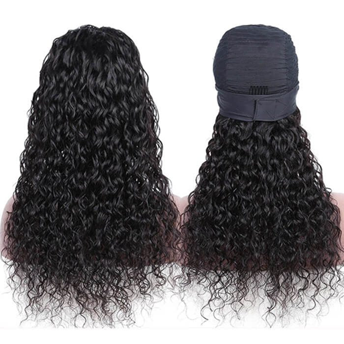 Deep Wave Headband Wigs Human Hair With Headband For Beginner