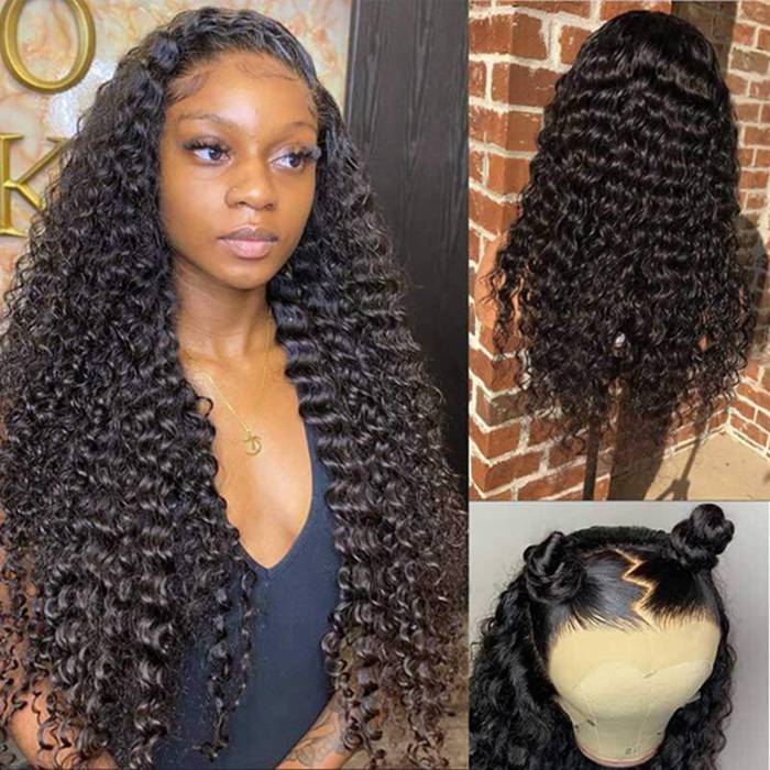 Deep Wave Lace Frontal Wigs 13x4 13x6 Lace Front Human Hair Wigs With Baby Hair