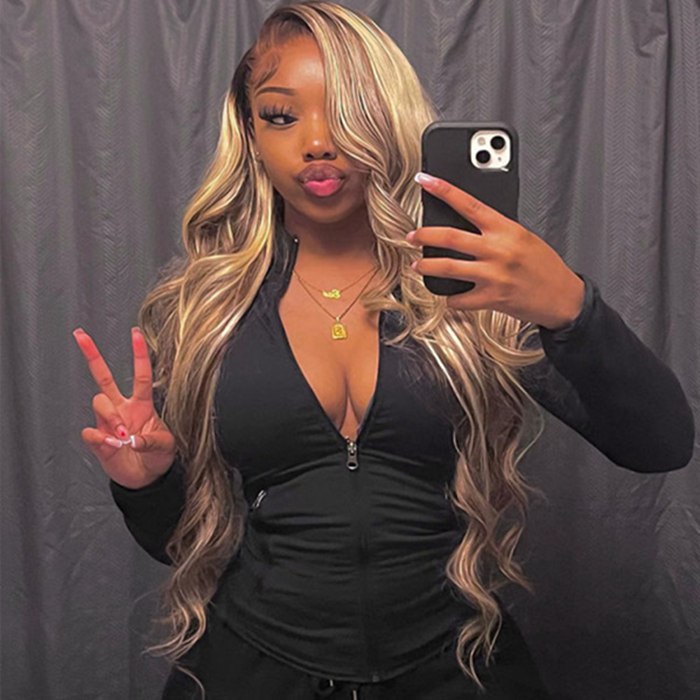Exclusive Original -P6/613 Highlight Wig Transparent Straight & Body Wave Lace Front Wigs