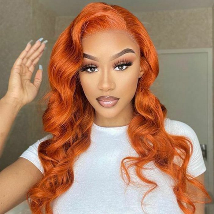 Ginger Lace Front Wig Body Wave 13x4 Lace Frontal Human Hair Wigs For Women