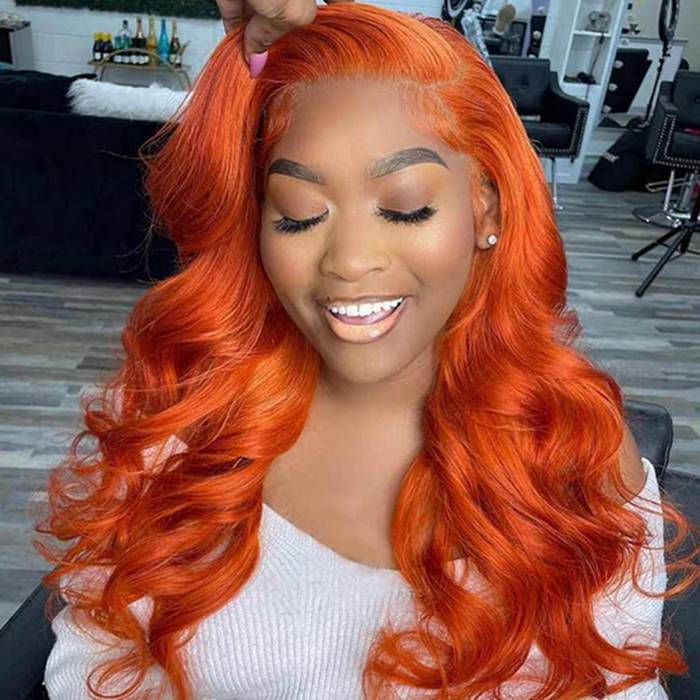 Ginger Lace Front Wig Body Wave 13x4 Lace Frontal Human Hair Wigs For Women