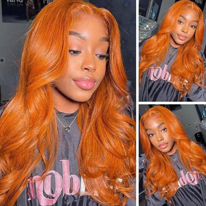 Ginger Lace Front Wig Body Wave 13x4 Lace Frontal Human Hair Wigs For Women