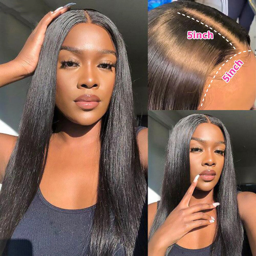 HD Invisible Lace Closure Wigs Straight Hair Glueless Human Hair Wigs