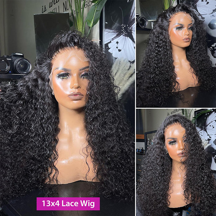 HD Lace Frontal Wigs Brazilian Human Hair Jerry Curly Wig