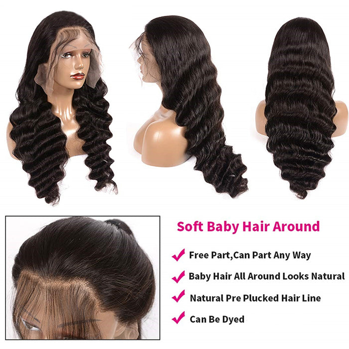 Loose Deep Wave 5x5 HD Lace Closure Pre Plucked Human Hair