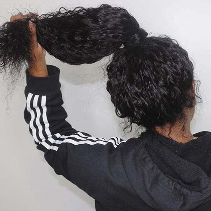 Pre Plucked Deep Wave 360 Lace Frontal Human Hair Wigs
