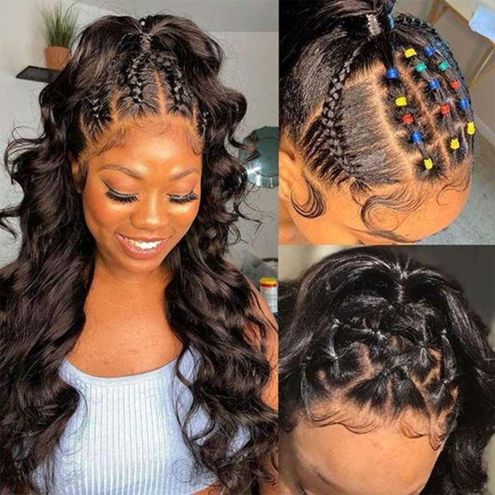 HD Transparent Lace Wig 13x4 Loose Wave Human Hair Wig Pre Plucked Hairline