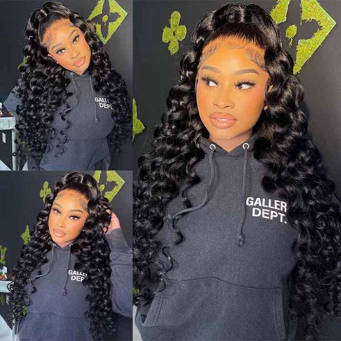 HD Transparent Lace Wig 13x4 Loose Wave Human Hair Wig Pre Plucked Hairline