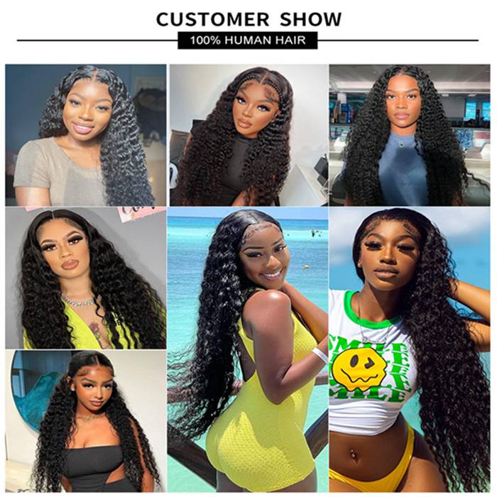 Water Wave 13x4 13x6 Transparent Lace Frontal Wig Brazilian Human Hair Wigs