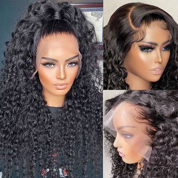 Water Wave 13x4 13x6 Transparent Lace Frontal Wig Brazilian Human Hair Wigs