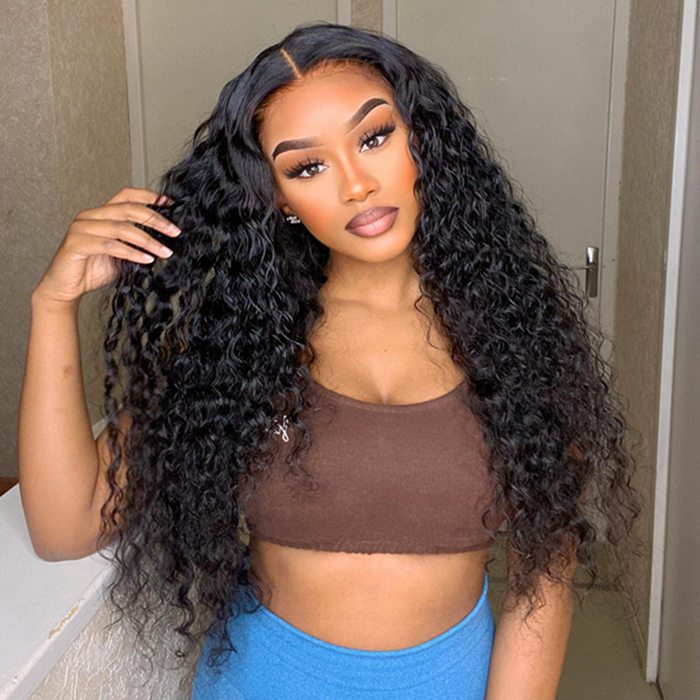 Water Wave 13x4 13x6 Transparent Lace Frontal Wig Brazilian Human Hair Wigs