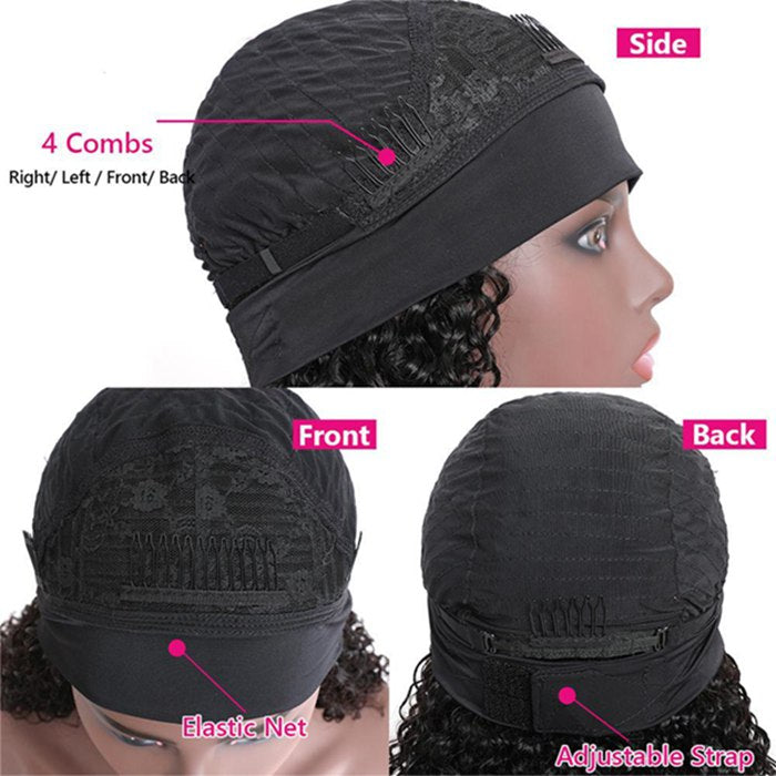 Water Wave Wigs Human Hair Headband Wigs Natural Wave Half Wigs