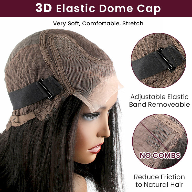 Wear And Go-Deep Side Part Transparent HD Lace Bob Wig