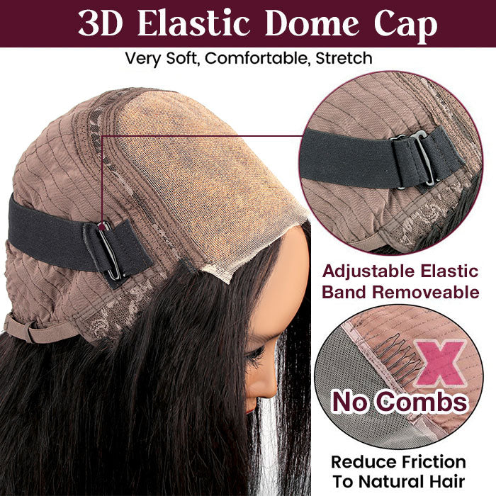Wear And Go-Straight HD Glueless Human Hair Pre Cut Lace Wig