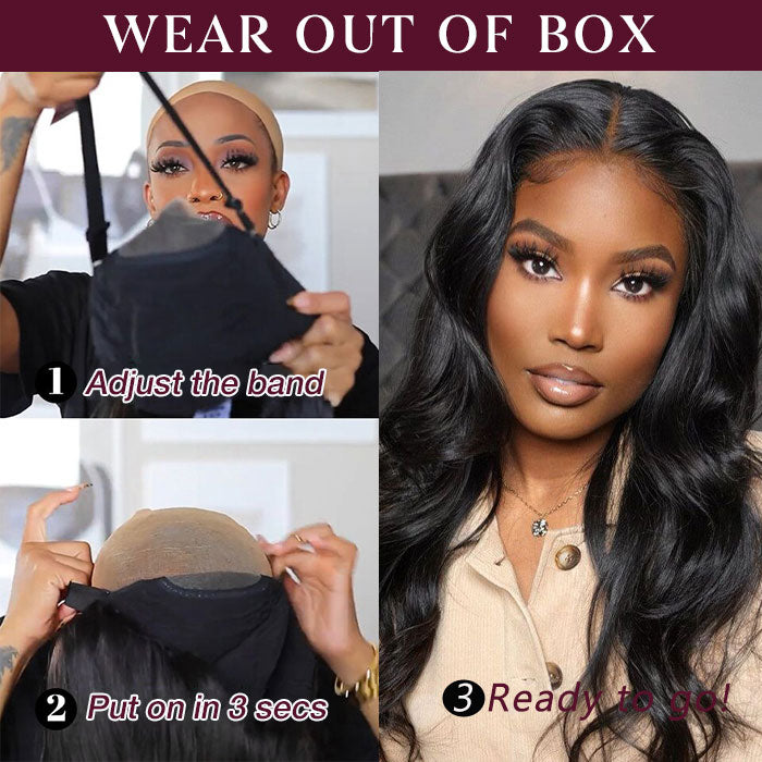Wear And Go-Glueless Body Wave Pre-Cut HD Lace Closure Human Hair Wigs