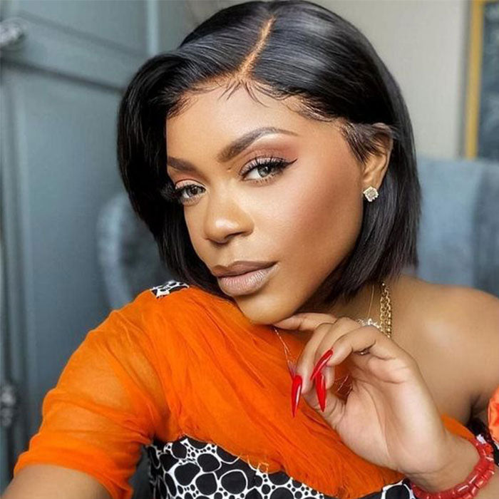Wear And Go-Glueless Super Natural Side Part Lace Bob Wig