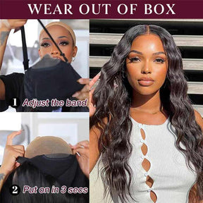 Air Cap-Glueless Loose Deep Wave Pre-Cut Wear Go HD Lace Closure Human Hair Wigs
