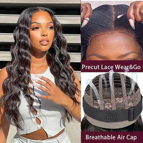 Air Cap-Glueless Loose Deep Wave Pre-Cut Wear Go HD Lace Closure Human Hair Wigs
