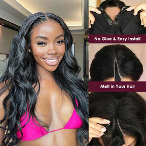 Body Wave V/U Part Affordable Hair Wig For Women
