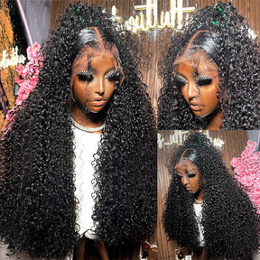 [Flash Deal] 360 Lace Frontal Wig Kinky Curly / Deep Wave 100% Human Hair