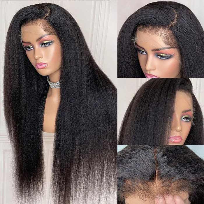 [Flash Deal] 4C Natural Edges Curly Hair Transparent HD Lace Front Wigs