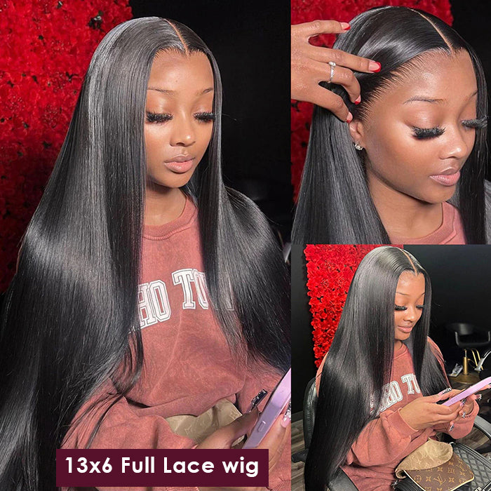 [Flash Deal] Full 13x6 Lace Frontal Wigs Body Wave / Straight Brazilian Virgin Human Hair