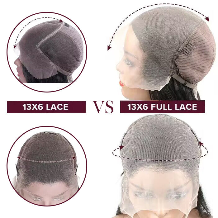 [Flash Deal] Full 13x6 Lace Frontal Wigs Body Wave / Straight Brazilian Virgin Human Hair