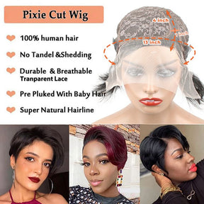 Flash Sale-Pixie Cut Short Bob Wig Straight Human Hair